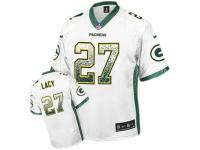 Men's Nike Green Bay Packers #27 Eddie Lacy Limited White Drift Fashion NFL Jersey