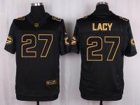 Men's Nike Green Bay Packers #27 Eddie Lacy Pro Line Black Gold Collection Jersey