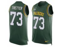 Men's Nike Green Bay Packers #73 JC Tretter Green Player Name & Number Tank Top NFL Jersey