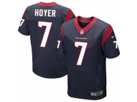 Men's Nike Houston Texans #7 Brian Hoyer Elite Navy Blue Team Color NFL Jersey