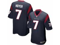 Men's Nike Houston Texans #7 Brian Hoyer Game Navy Blue Team Color NFL Jersey