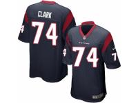 Men's Nike Houston Texans #74 Chris Clark Game Navy Blue Team Color NFL Jersey