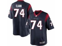 Men's Nike Houston Texans #74 Chris Clark Limited Navy Blue Team Color NFL Jersey