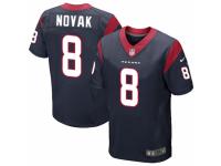 Men's Nike Houston Texans #8 Nick Novak Elite Navy Blue Team Color NFL Jersey