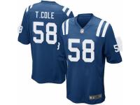 Men's Nike Indianapolis Colts #58 Trent Cole Game Royal Blue Team Color NFL Jersey