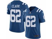 Men's Nike Indianapolis Colts #62 Le'Raven Clark Limited Royal Blue Rush NFL Jersey