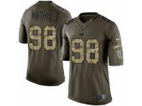 Men's Nike Indianapolis Colts #98 Robert Mathis Limited Green Salute to Service NFL Jersey
