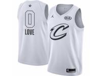 Men's Nike Jordan Cleveland Cavaliers #0 Kevin Love Swingman White 2018 All-Star Game NBA Jersey