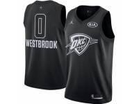 Men's Nike Jordan Oklahoma City Thunder #0 Russell Westbrook Swingman Black 2018 All-Star Game NBA Jersey