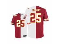 Men's Nike Kansas City Chiefs 25 Jamaal Charles Elite TeamRoad Two Tone NFL Jersey