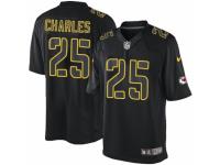 Men's Nike Kansas City Chiefs #25 Jamaal Charles Limited Black Impact NFL Jersey