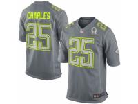 Men's Nike Kansas City Chiefs #25 Jamaal Charles Limited Grey 2014 Pro Bowl NFL Jersey