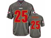 Men's Nike Kansas City Chiefs #25 Jamaal Charles Limited Grey Vapor NFL Jersey