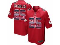 Men's Nike Kansas City Chiefs #25 Jamaal Charles Limited Red Strobe NFL Jersey