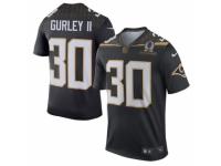 Men's Nike Los Angeles Rams #30 Todd Gurley Elite Black Team Irvin 2016 Pro Bowl NFL Jersey