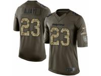 Men's Nike Miami Dolphins #23 Jay Ajayi Limited Green Salute to Service NFL Jersey