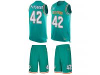 Men's Nike Miami Dolphins #42 Spencer Paysinger Aqua Green Tank Top Suit NFL Jersey