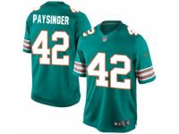 Men's Nike Miami Dolphins #42 Spencer Paysinger Elite Aqua Green Alternate NFL Jersey