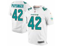 Men's Nike Miami Dolphins #42 Spencer Paysinger Elite White NFL Jersey