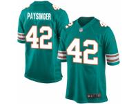Men's Nike Miami Dolphins #42 Spencer Paysinger Game Aqua Green Alternate NFL Jersey