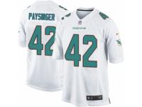 Men's Nike Miami Dolphins #42 Spencer Paysinger Game White NFL Jersey