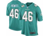 Men's Nike Miami Dolphins #46 Neville Hewitt Game Aqua Green Team Color NFL Jersey