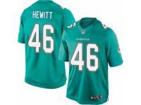 Men's Nike Miami Dolphins #46 Neville Hewitt Limited Aqua Green Team Color NFL Jersey