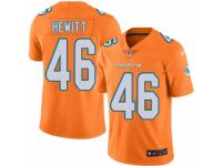 Men's Nike Miami Dolphins #46 Neville Hewitt Limited Orange Rush NFL Jersey