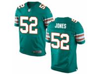 Men's Nike Miami Dolphins #52 Chris Jones Elite Aqua Green Alternate NFL Jersey