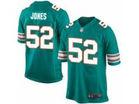 Men's Nike Miami Dolphins #52 Chris Jones Game Aqua Green Alternate NFL Jersey