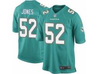 Men's Nike Miami Dolphins #52 Chris Jones Game Aqua Green Team Color NFL Jersey