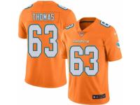 Men's Nike Miami Dolphins #63 Dallas Thomas Limited Orange Rush NFL Jersey
