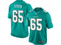 Men's Nike Miami Dolphins #65 Anthony Steen Limited Aqua Green Team Color NFL Jersey