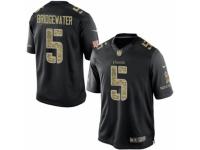 Men's Nike Minnesota Vikings #5 Teddy Bridgewater Limited Black Salute to Service NFL Jersey