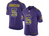 Men's Nike Minnesota Vikings #5 Teddy Bridgewater Limited Purple Strobe NFL Jersey
