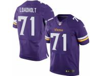 Men's Nike Minnesota Vikings #71 Phil Loadholt Elite Purple Team Color NFL Jersey