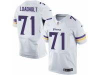Men's Nike Minnesota Vikings #71 Phil Loadholt Elite White NFL Jersey