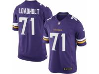 Men's Nike Minnesota Vikings #71 Phil Loadholt Limited Purple Team Color NFL Jersey