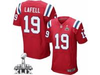 Men's Nike New England Patriots 19 Brandon LaFell Elite Red Alternate Super Bowl XLIX NFL Jersey