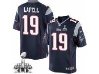 Men's Nike New England Patriots 19 Brandon LaFell Limited Navy Blue Team Color Super Bowl XLIX NFL Jersey