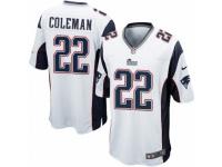 Men's Nike New England Patriots #22 Justin Coleman Game White NFL Jersey