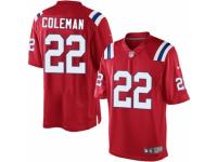 Men's Nike New England Patriots #22 Justin Coleman Limited Red Alternate NFL Jersey