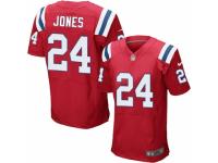Men's Nike New England Patriots #24 Cyrus Jones Elite Red Alternate NFL Jersey