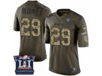 Men's Nike New England Patriots #29 LeGarrette Blount Limited Green Salute to Service Super Bowl LI Champions NFL Jersey