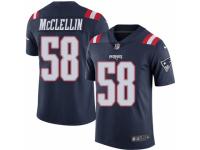 Men's Nike New England Patriots #58 Shea McClellin Limited Navy Blue Rush NFL Jersey
