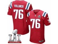 Men's Nike New England Patriots #76 Sebastian Vollmer Elite Red Alternate Super Bowl LI 51 NFL Jersey