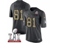 Men's Nike New England Patriots #81 Clay Harbor Limited Black 2016 Salute to Service Super Bowl LI 51 NFL Jersey