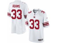 Men's Nike New York Giants #33 Andrew Adams Limited White NFL Jersey