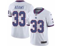 Men's Nike New York Giants #33 Andrew Adams Limited White Rush NFL Jersey