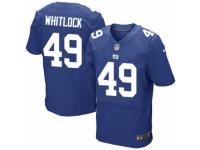 Men's Nike New York Giants #49 Nikita Whitlock Elite Royal Blue Team Color NFL Jersey